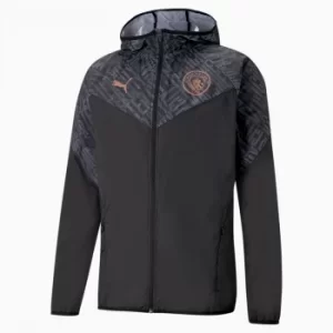 PUMA Manchester City FC Mens Warm Up Jacket, Black/Copper, size X Large, Clothing