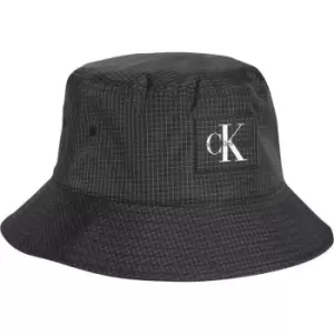 Image of Calvin Klein Jeans Utility Grid Bucket Hat - Black