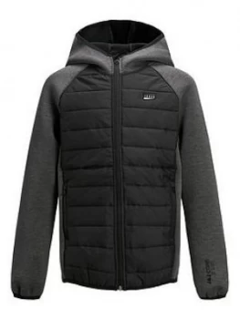 Image of Jack & Jones Boys Hybrid Padded Jacket - Black, Size Age: 8 Years
