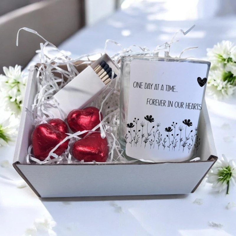 Image of Aye Do Forever In Our Hearts Candle Gift Set 7730-CNDST White unisex Gift Set
