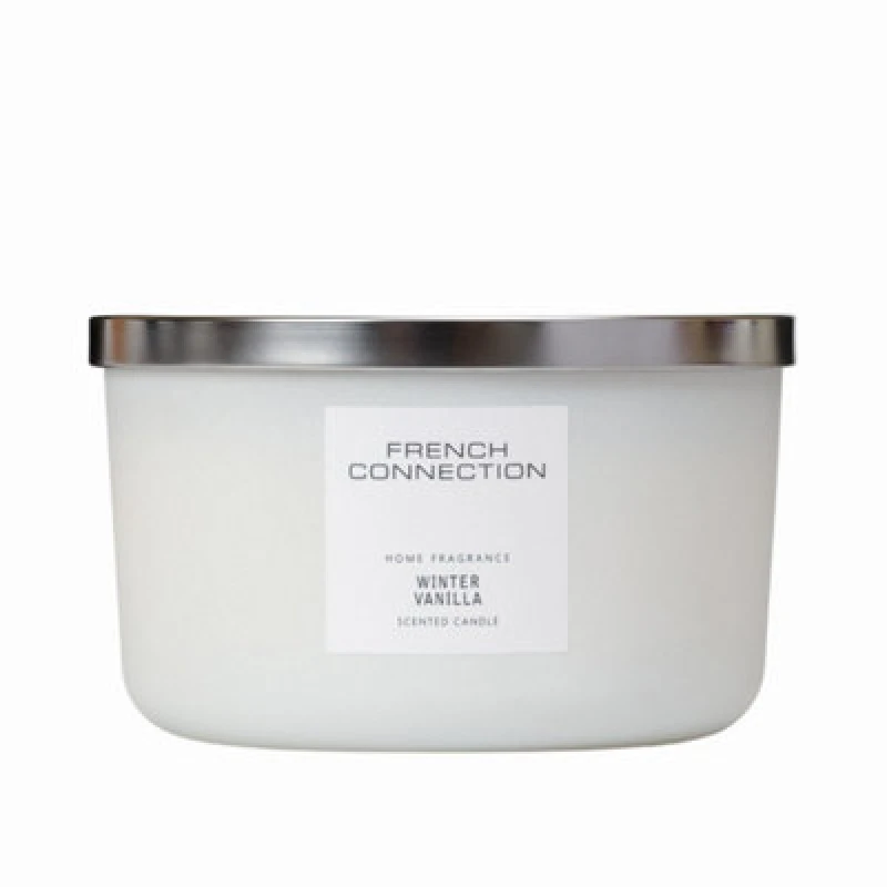Image of French Connection White Collection Winter Vanilla Candle 431G Clear