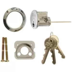 ERA - Rim Cylinder with 3 Keys - Chrome - Chrome