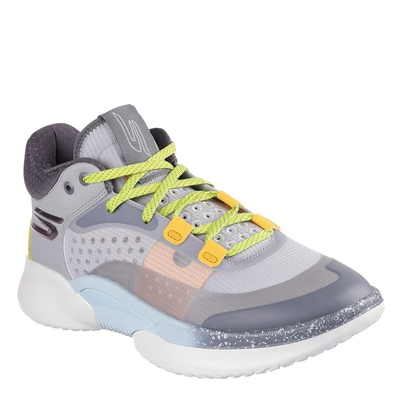 Image of Skechers Basketball SKX Resagrip Trainers Mens Grey/White male 6 (39.5)