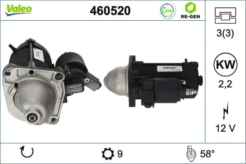 Image of Starter motor VALEO 460520