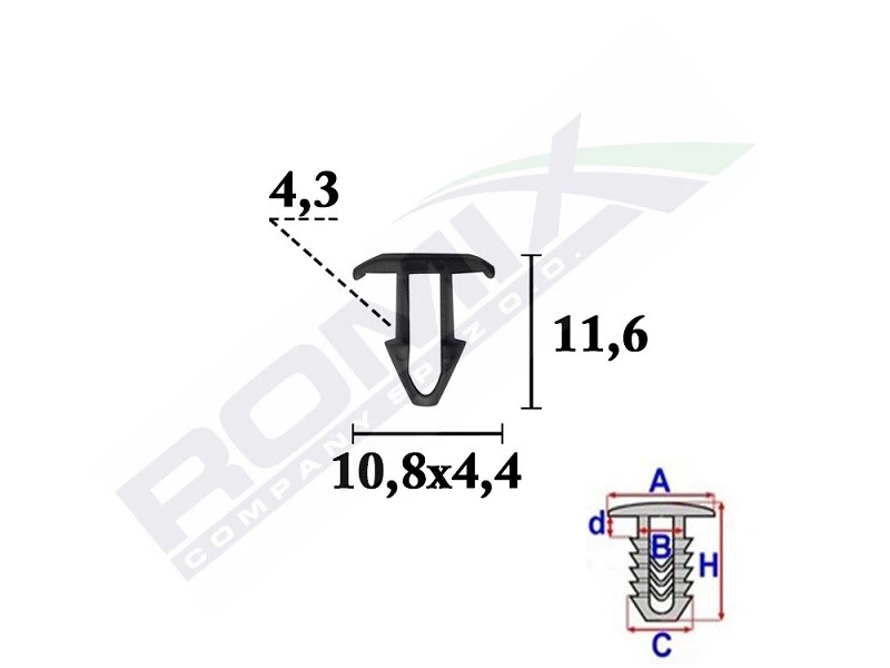 Image of ROMIX Trim clip ROMIX C70362