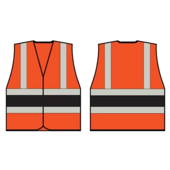 Image of Orange Wceng Vest with Black Band - Size 2XL