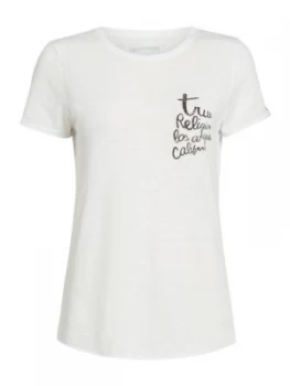 Image of True Religion Boxy Degradee Crew Neck Tee White