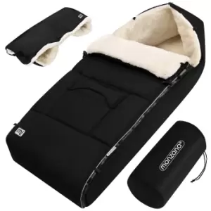 Image of Baby Footmuff Black/Beige 93x56cm incl. Bag