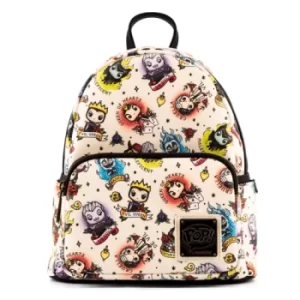 image of Pop By Loungefly Disney Villains Tattoo Aop Mini Backpack