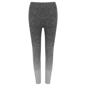 image of Tombo Womens/Ladies Seamless Fade Out Leggings (L/XL) (Dark Grey/Light Grey Marl)