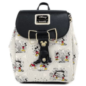 image of Loungefly Disney Minnie Mickey Bow Hardware Aop Backpack