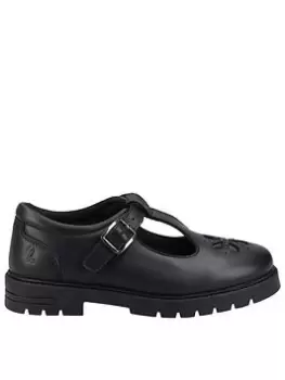 Image of Hush Puppies Fiona Jnr School Shoe - Black, Size 10 Younger