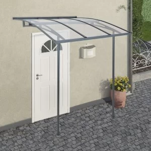 image of Palram Vega Door Canopy - Grey/Clear