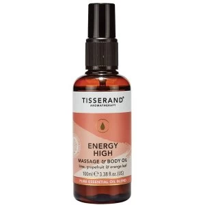 image of Tisserand Aromatherapy Energy High Massage & Body Oil 100ml