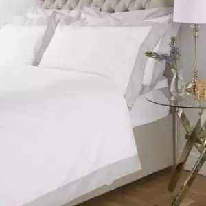 Image of Paoletti Harvard 200 Thread Count Oxford Pillowcase Cotton Grey