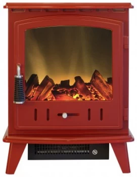 Image of Adam Aviemore 2kW Electric Stove - Red