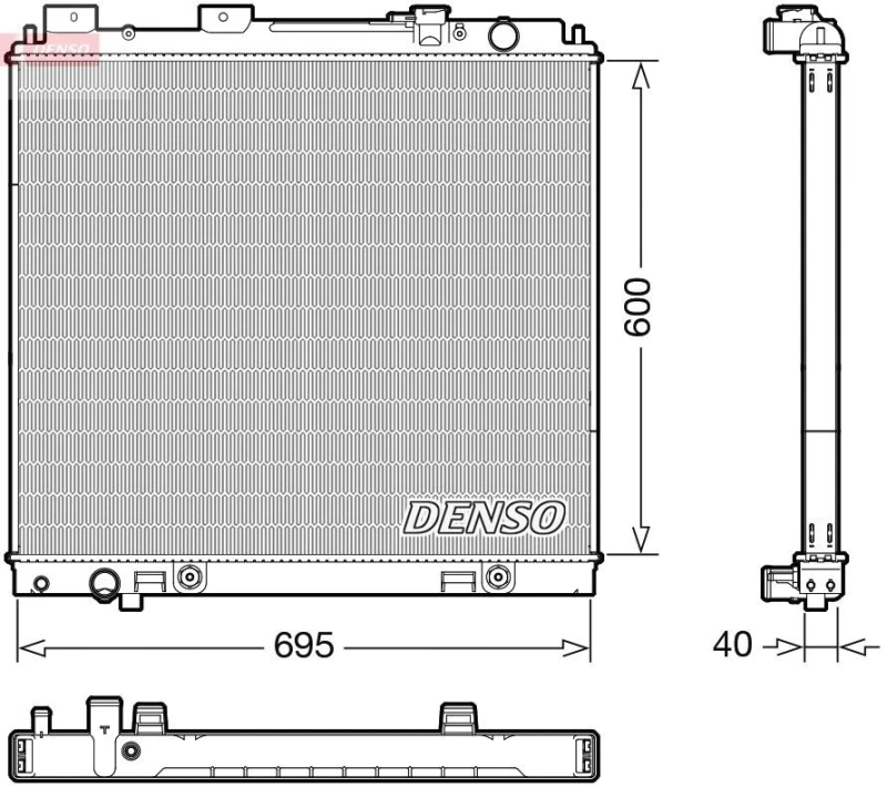 Image of DENSO Engine radiator DENSO DRM46068