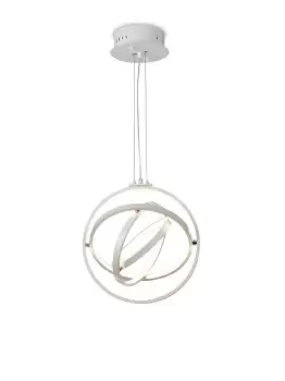 Image of Orbital Ceiling Pendant Round 40cm, 3 Ring, 54W LED 3000K, 2000lm, RF Remote Control White