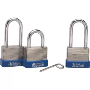 image of 40X25MM Laminated Steel 3 No Combination Padlock