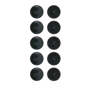 Image of B&Q Black Screw cap (Dia)4mm Pack of 20