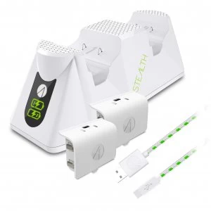 image of Stealth Xbox One Twin Charging Dock - White