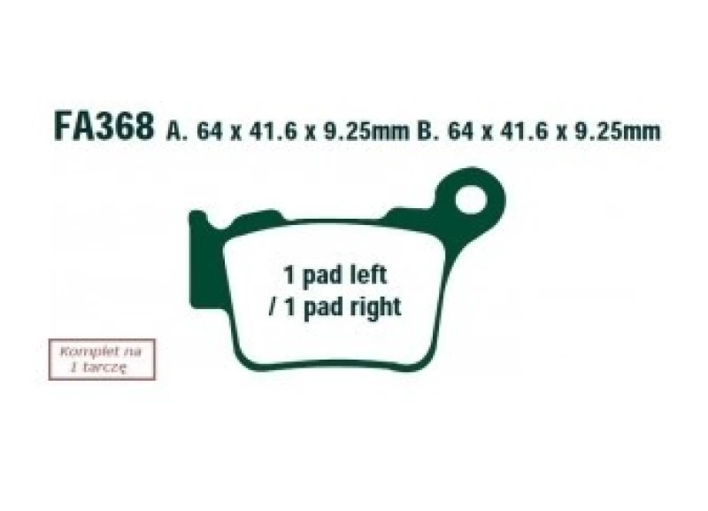 Image of EBC Brakes FA368TT Brake pad set Brake Pad Set,disc brake (402)