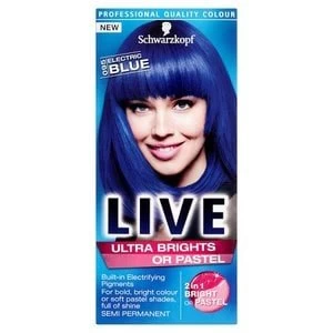 Image of Schwarzkopf LIVE Ultra Brights 095 Electric Blue Hair Dye Blue