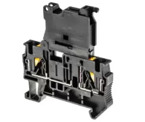 Image of Phoenix Contact Black PT 4-HESILA 250 (5X20) Fused DIN Rail Terminal, 0.2 6 mm, 250 V