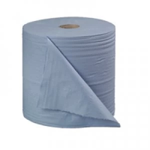 image of 2Work Blue Bumper 2-Ply Paper Roll 270mmx400m Pack of 2 B2B340