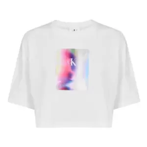 Image of Calvin Klein Jeans Cropped Pride T Shirt - White