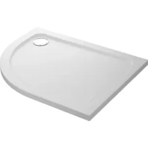 Image of Mira Flight Low Offset Quadrant Shower Tray 1000 x 800mm RH in White Acrylic Stone Resin