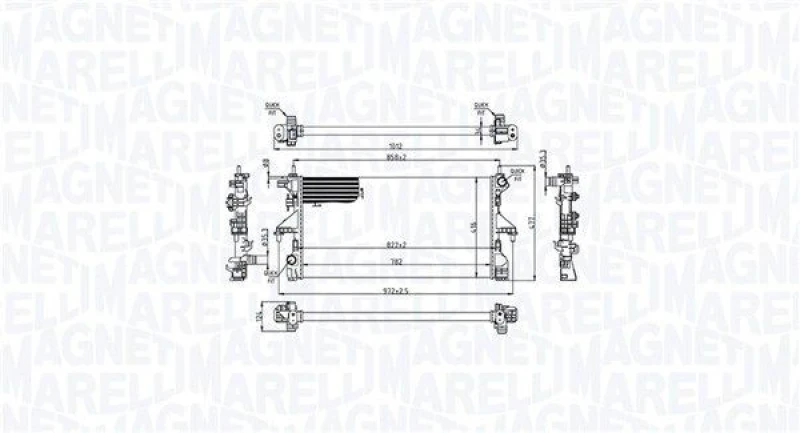Image of MAGNETI MARELLI Engine radiator MAGNETI MARELLI 350213215200