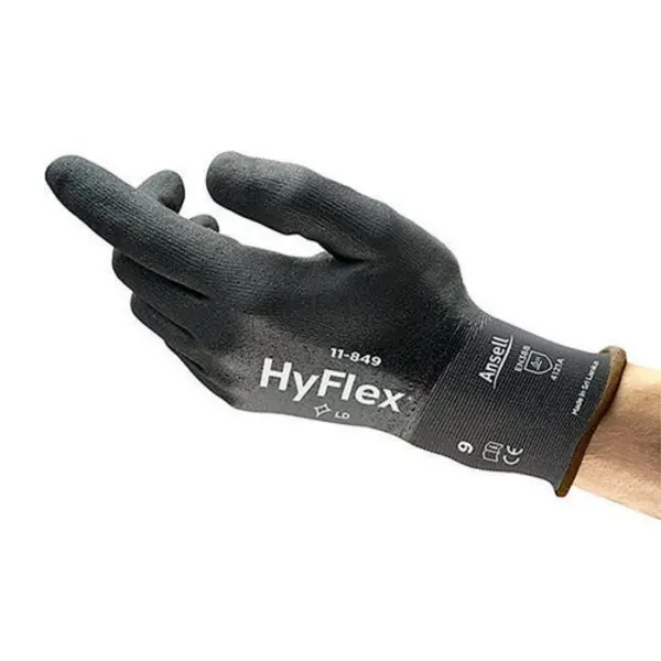 Image of Ansell Ansell Hyflex Gloves (Pack of 12) Black M AN11-849M