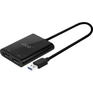 Image of club3D CSV-1477 1+2 ports USB 3.2 1st Gen (USB 3.0) changeover switch 5120 x 2880 p Black