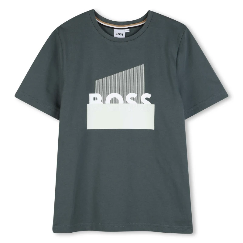 Image of Boss Boss SS T Shirt Jn63 Dark Green male 6Y