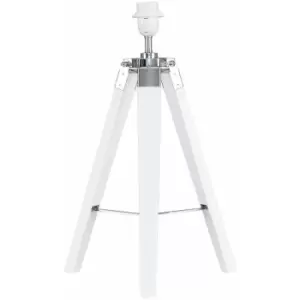 image of Minisun - Distressed Tripod Table Lamp Base - White