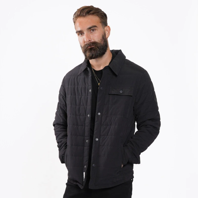 Image of Firetrap Padded Shacket Mens - Black S