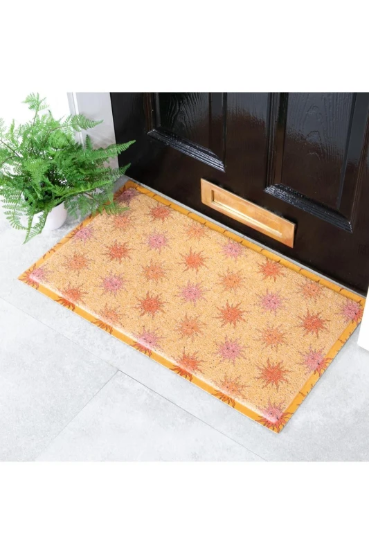 Image of Native Natural Sun Pattern Doormat (70 X 40Cm)