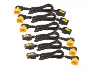 image of APC AP8716R Power Cord Kit (6 ea) Locking C19 to C20 (90 Degree) - 1.8