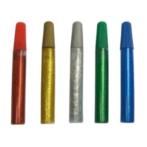 Rapid Glitter Glue Pens, Red, Green, Blue, Gold, Silver