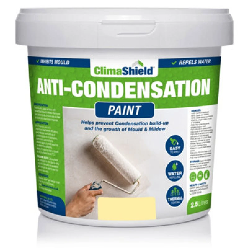 Image of Smartseal Anti-condensation Paint - Magnolia (2.5L) Reduce Condensation On Walls And Ceilings, Yellow 5.061E+12