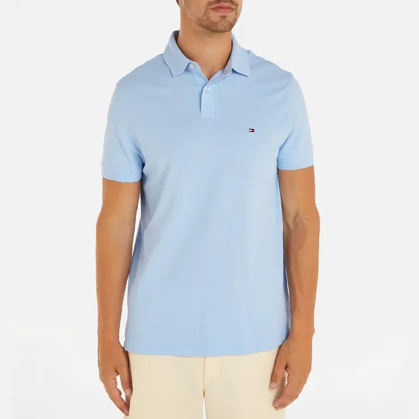 Image of Tommy Hilfiger Mens 1985 Regular Polo Shirt - Kingly Blue - L Blue Tops male MW0MW17770C1R L