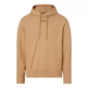 Image of Calvin Klein Jeans Stacked Logo Hoodie - Brown