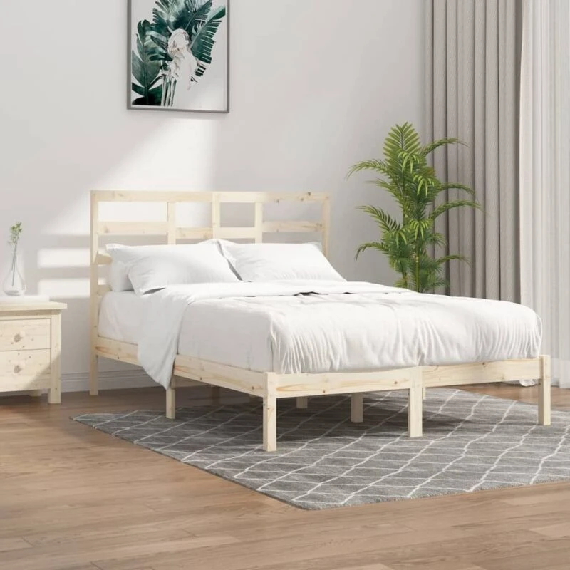 Image of VIDAXL Bed Frame without Mattress Solid Wood 150x200cm King Size King Size Vidaxl 8720287045427