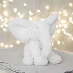 image of Bambino White Plush Elephant Medium 18cm