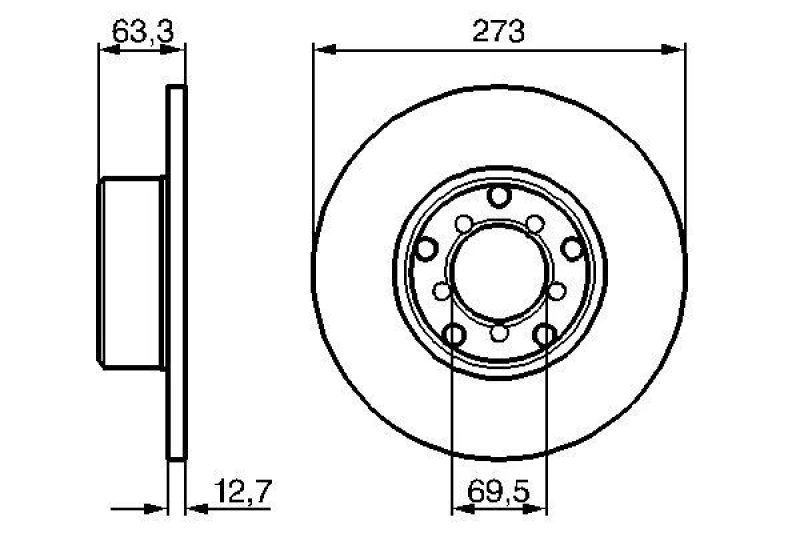 Image of Brake disc Bosch 0 986 478 055