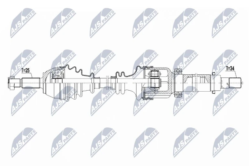 Image of NTY NPW-FR-105 Drive shaft Front Axle Right Drive Shaft (13)