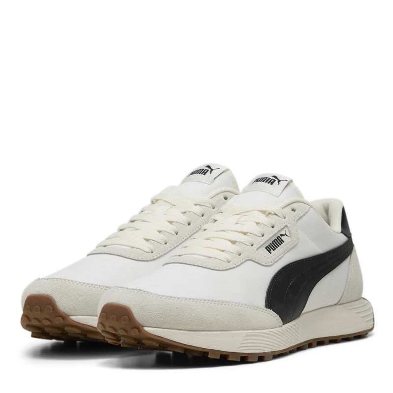Image of Puma Runtamed Lugged Classic Low-Top Trainers Mens Low Trainers 6 (39) White 11060827260