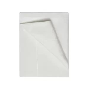 Image of Belledorm Premium Blend 500 Thread Count Cotton Rich Sateen Flat Sheet, Ivory, Double