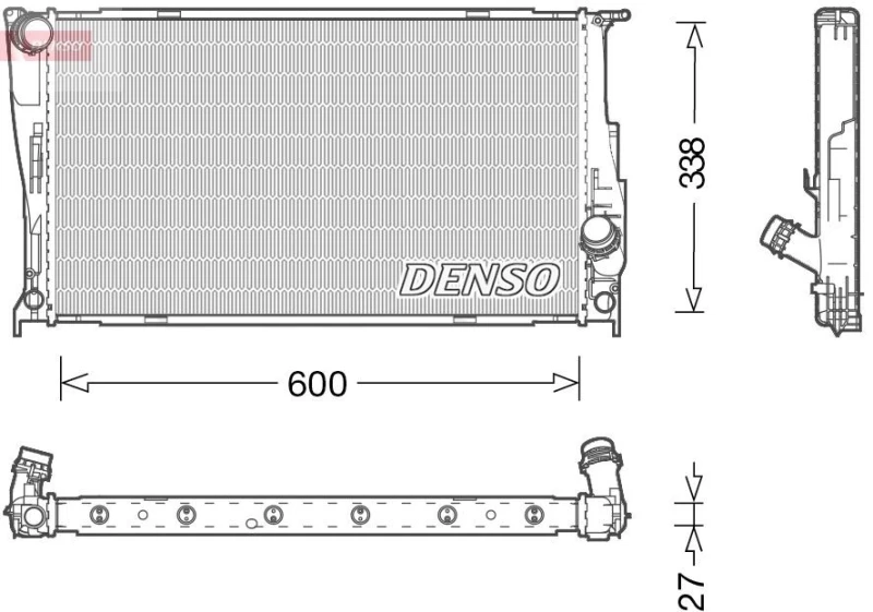Image of DENSO Engine radiator DENSO DRM05003